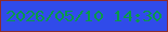 文字の大きさ：3、枠の色：8f2c2b、背景の色：304bea、文字の色：09994b 無料ブログパーツのブログ時計