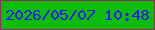 文字の大きさ：1、枠の色：8f2c61、背景の色：0ebc04、文字の色：2917fe 無料ブログパーツのブログ時計