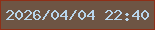 文字の大きさ：2、枠の色：8f2f17、背景の色：6e5544、文字の色：b8d5eb 無料ブログパーツのブログ時計