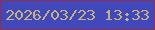 文字の大きさ：4、枠の色：8f2f52、背景の色：4148ba、文字の色：c8b181 無料ブログパーツのブログ時計