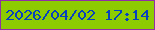 文字の大きさ：5、枠の色：8f30a5、背景の色：8ccc00、文字の色：0642be 無料ブログパーツのブログ時計