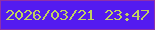 文字の大きさ：2、枠の色：8f30a9、背景の色：541bf0、文字の色：c0d160 無料ブログパーツのブログ時計