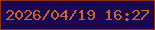 文字の大きさ：4、枠の色：8f3212、背景の色：1c074e、文字の色：c96338 無料ブログパーツのブログ時計