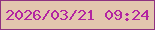 文字の大きさ：1、枠の色：8f3280、背景の色：e3c6ae、文字の色：b325a1 無料ブログパーツのブログ時計
