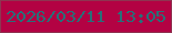 文字の大きさ：5、枠の色：8f3451、背景の色：b30243、文字の色：277079 無料ブログパーツのブログ時計