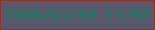 文字の大きさ：2、枠の色：8f3528、背景の色：59576c、文字の色：058553 無料ブログパーツのブログ時計