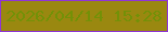 文字の大きさ：1、枠の色：8f35d5、背景の色：9a8810、文字の色：739107 無料ブログパーツのブログ時計