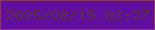 文字の大きさ：5、枠の色：8f366d、背景の色：620e9d、文字の色：582f43 無料ブログパーツのブログ時計