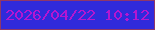 文字の大きさ：5、枠の色：8f3768、背景の色：302adb、文字の色：b416d1 無料ブログパーツのブログ時計