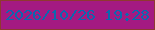 文字の大きさ：5、枠の色：8f3930、背景の色：a41a82、文字の色：0b68af 無料ブログパーツのブログ時計