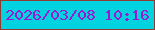 文字の大きさ：5、枠の色：8f3b2f、背景の色：00d2e0、文字の色：991ace 無料ブログパーツのブログ時計