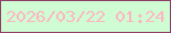 文字の大きさ：4、枠の色：8f3d66、背景の色：cffcd3、文字の色：feb5c1 無料ブログパーツのブログ時計