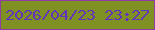 文字の大きさ：1、枠の色：8f3da4、背景の色：7f9122、文字の色：6433bb 無料ブログパーツのブログ時計