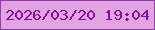 文字の大きさ：4、枠の色：8f3dab、背景の色：e1a4e1、文字の色：860d9b 無料ブログパーツのブログ時計