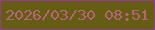文字の大きさ：5、枠の色：8f3f8b、背景の色：655d14、文字の色：b4657b 無料ブログパーツのブログ時計