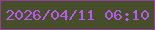 文字の大きさ：5、枠の色：8f4293、背景の色：474f2a、文字の色：b859f0 無料ブログパーツのブログ時計