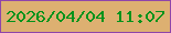 文字の大きさ：5、枠の色：8f45aa、背景の色：ddb071、文字の色：00931b 無料ブログパーツのブログ時計