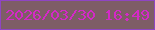 文字の大きさ：3、枠の色：8f45c3、背景の色：7e5d66、文字の色：d429c7 無料ブログパーツのブログ時計