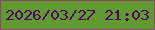 文字の大きさ：1、枠の色：8f466c、背景の色：629a32、文字の色：500763 無料ブログパーツのブログ時計