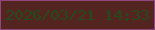 文字の大きさ：3、枠の色：8f477e、背景の色：542520、文字の色：24491b 無料ブログパーツのブログ時計