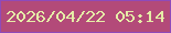 文字の大きさ：3、枠の色：8f4aba、背景の色：b34a79、文字の色：e5eda7 無料ブログパーツのブログ時計