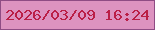 文字の大きさ：1、枠の色：8f4c84、背景の色：dd93c0、文字の色：ba1f47 無料ブログパーツのブログ時計