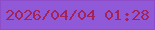 文字の大きさ：5、枠の色：8f4cc8、背景の色：8f59d8、文字の色：a32358 無料ブログパーツのブログ時計