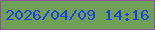 文字の大きさ：3、枠の色：8f549e、背景の色：6ea157、文字の色：2242dd 無料ブログパーツのブログ時計