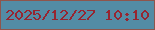 文字の大きさ：5、枠の色：8f554c、背景の色：538ca5、文字の色：962530 無料ブログパーツのブログ時計