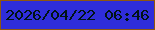 文字の大きさ：3、枠の色：8f570e、背景の色：2f2dda、文字の色：001315 無料ブログパーツのブログ時計