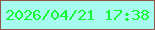 文字の大きさ：3、枠の色：8f5745、背景の色：a6faf0、文字の色：16f837 無料ブログパーツのブログ時計
