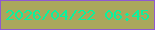 文字の大きさ：2、枠の色：8f59d1、背景の色：aaa75c、文字の色：0af29f 無料ブログパーツのブログ時計