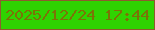 文字の大きさ：1、枠の色：8f5b2e、背景の色：2fd301、文字の色：7b7307 無料ブログパーツのブログ時計
