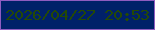 文字の大きさ：5、枠の色：8f5cc0、背景の色：002169、文字の色：244906 無料ブログパーツのブログ時計