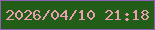 文字の大きさ：2、枠の色：8f5eb6、背景の色：225e18、文字の色：eb9eb2 無料ブログパーツのブログ時計