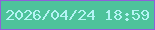 文字の大きさ：5、枠の色：8f60d9、背景の色：4ec39b、文字の色：b4f4f4 無料ブログパーツのブログ時計
