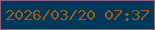 文字の大きさ：3、枠の色：8f637f、背景の色：00375a、文字の色：965f13 無料ブログパーツのブログ時計