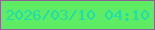 文字の大きさ：3、枠の色：8f6391、背景の色：5eec64、文字の色：1edcad 無料ブログパーツのブログ時計
