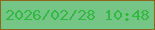 文字の大きさ：5、枠の色：8f641b、背景の色：75c686、文字の色：31b942 無料ブログパーツのブログ時計