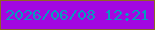 文字の大きさ：2、枠の色：8f6524、背景の色：a207e0、文字の色：059cbf 無料ブログパーツのブログ時計
