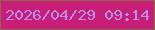 文字の大きさ：1、枠の色：8f654c、背景の色：c91e78、文字の色：b58feb 無料ブログパーツのブログ時計