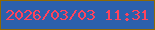 文字の大きさ：4、枠の色：8f6903、背景の色：2c60ac、文字の色：ff435c 無料ブログパーツのブログ時計
