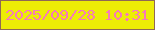 文字の大きさ：4、枠の色：8f6955、背景の色：eded06、文字の色：f77bb8 無料ブログパーツのブログ時計