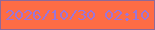 文字の大きさ：3、枠の色：8f6998、背景の色：fe6c45、文字の色：9b75d9 無料ブログパーツのブログ時計