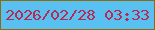 文字の大きさ：2、枠の色：8f6a0b、背景の色：59c1f2、文字の色：b62b50 無料ブログパーツのブログ時計