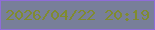 文字の大きさ：1、枠の色：8f6cd8、背景の色：787f99、文字の色：808b30 無料ブログパーツのブログ時計