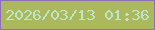 文字の大きさ：3、枠の色：8f6db9、背景の色：acb85c、文字の色：bde6ca 無料ブログパーツのブログ時計