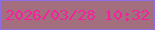 文字の大きさ：1、枠の色：8f6fe7、背景の色：a36e7e、文字の色：f6209e 無料ブログパーツのブログ時計