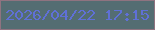 文字の大きさ：4、枠の色：8f7380、背景の色：546d72、文字の色：5f70d6 無料ブログパーツのブログ時計