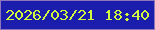 文字の大きさ：1、枠の色：8f75ba、背景の色：1b1dac、文字の色：d1f940 無料ブログパーツのブログ時計